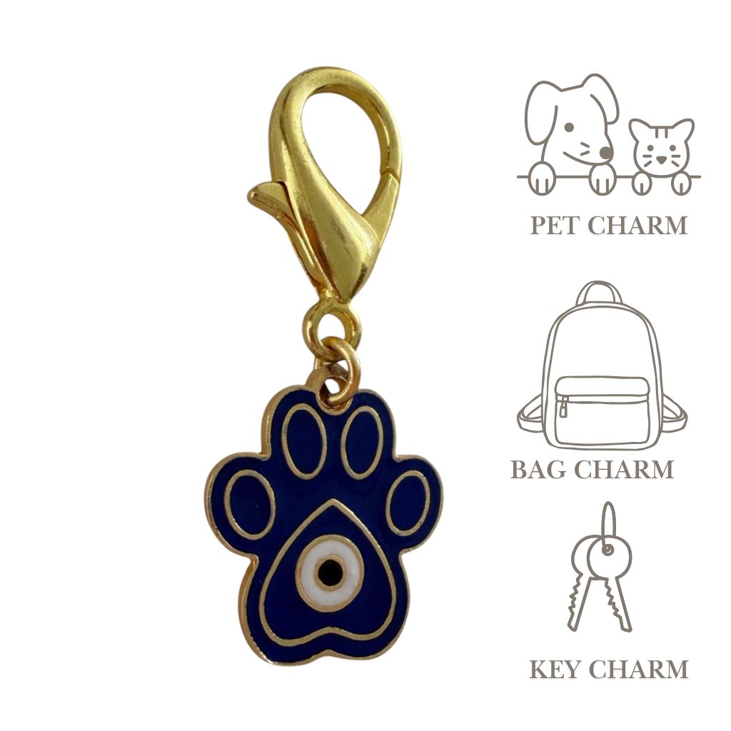 Blue Paw Charm