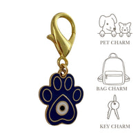 Blue Paw Charm