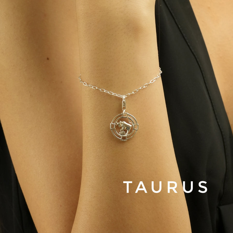 Woman Chain Bracelet - ALL Zodiac Sun-Sign in 92.5 Silver PLUS Free Thread Bracelet