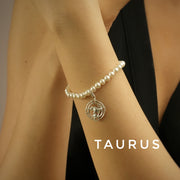 Woman Pearl Bracelet - ALL Zodiac Sun Sign in 92.5 Silver PLUS Free Thread Bracelet