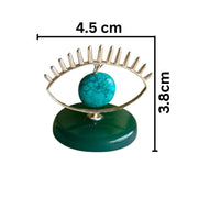 Blessing Nazar Evileye in 92.5 Silver with Blue Turquoise & Green Onyx