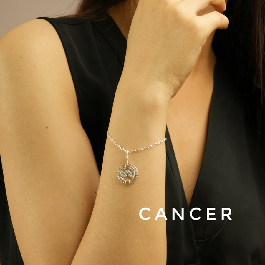 Woman Chain Bracelet - ALL Zodiac Sun-Sign in 92.5 Silver PLUS Free Thread Bracelet