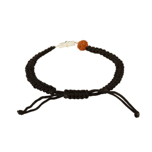 MEN Blessed Hands - Third Eye with Rudhraksh 92.5 Silver Bracelet