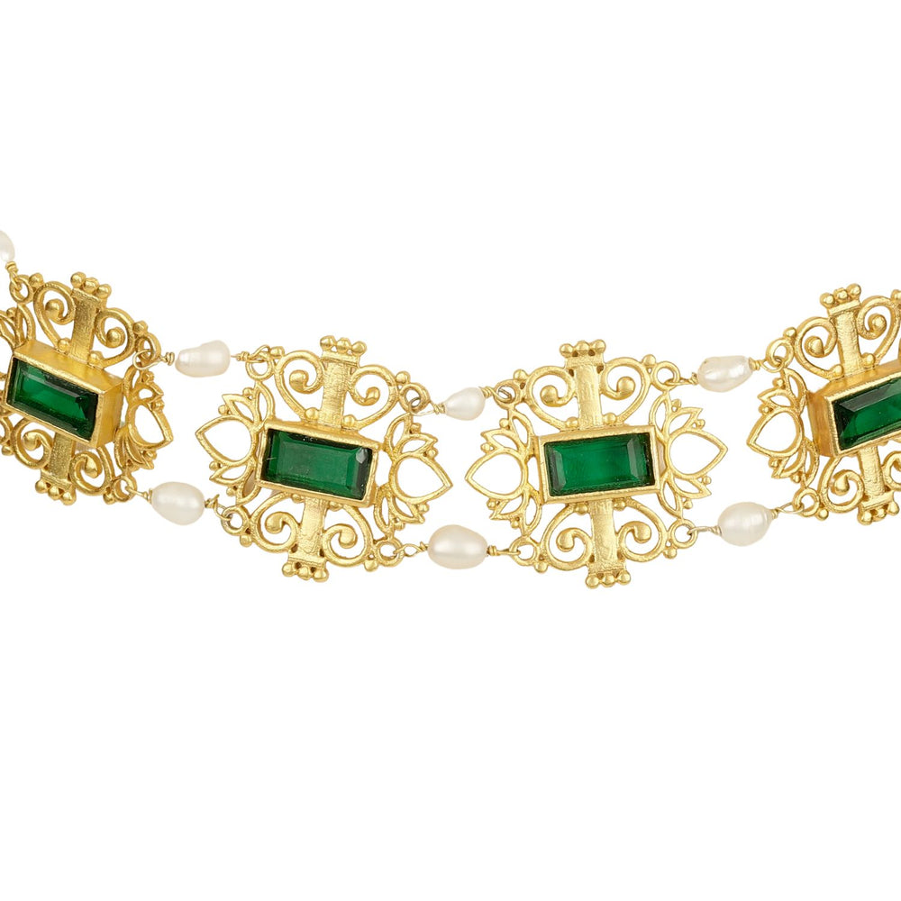 Shagun Choker Green Necklace