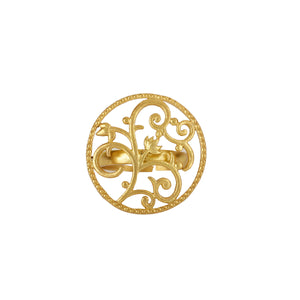 Round Lotus Bloom Pearl Earrings & Ring Gift Set