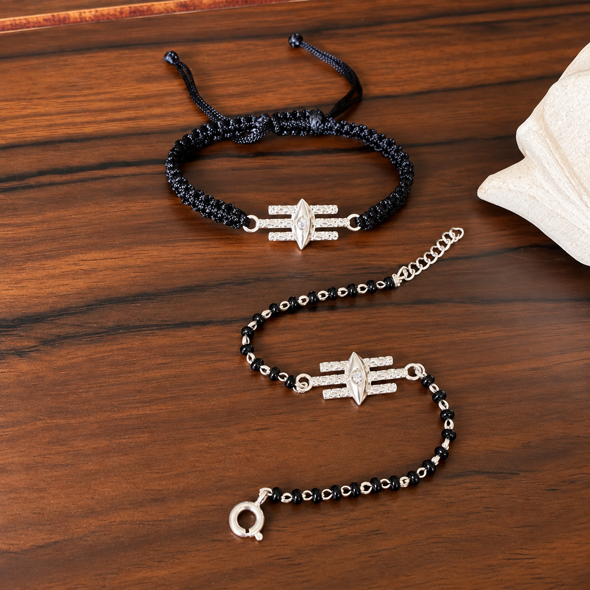 Couple Shubh Third Eye - 92.5 Silver Bracelets