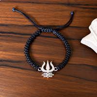 Shubh Trishul with Third Eye - 92.5 Silver Bracelet