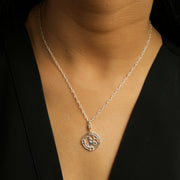 Capricorn Chain 92.5 Silver Necklace PLUS Free Thread Bracelet