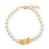 Pearly Golden Butterfly Bracelet in 92.5 Silver (with 22k Gold Plating)