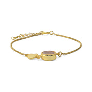 My Heart Rose Quartz Bracelet - 92.5 Silver ( with 22k Gold Plating)