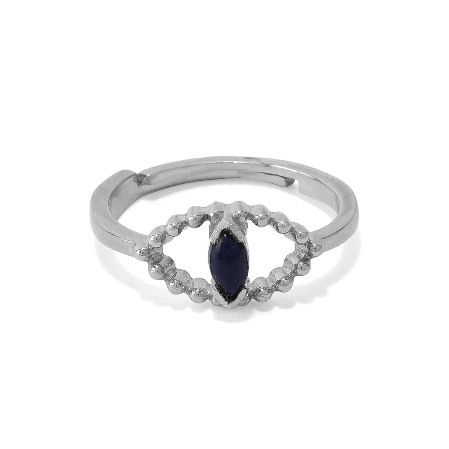 RING - EvilEye Nazar Lapis Ring in 92.5 Silver