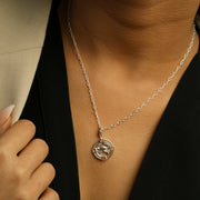 Woman Chain Necklace - ALL Zodiac in 92.5 Silver PLUS Free Thread Bracelet