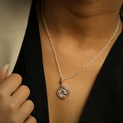 Cancer Silver 92.5 Chain Necklace PLUS Free Thread Bracelet