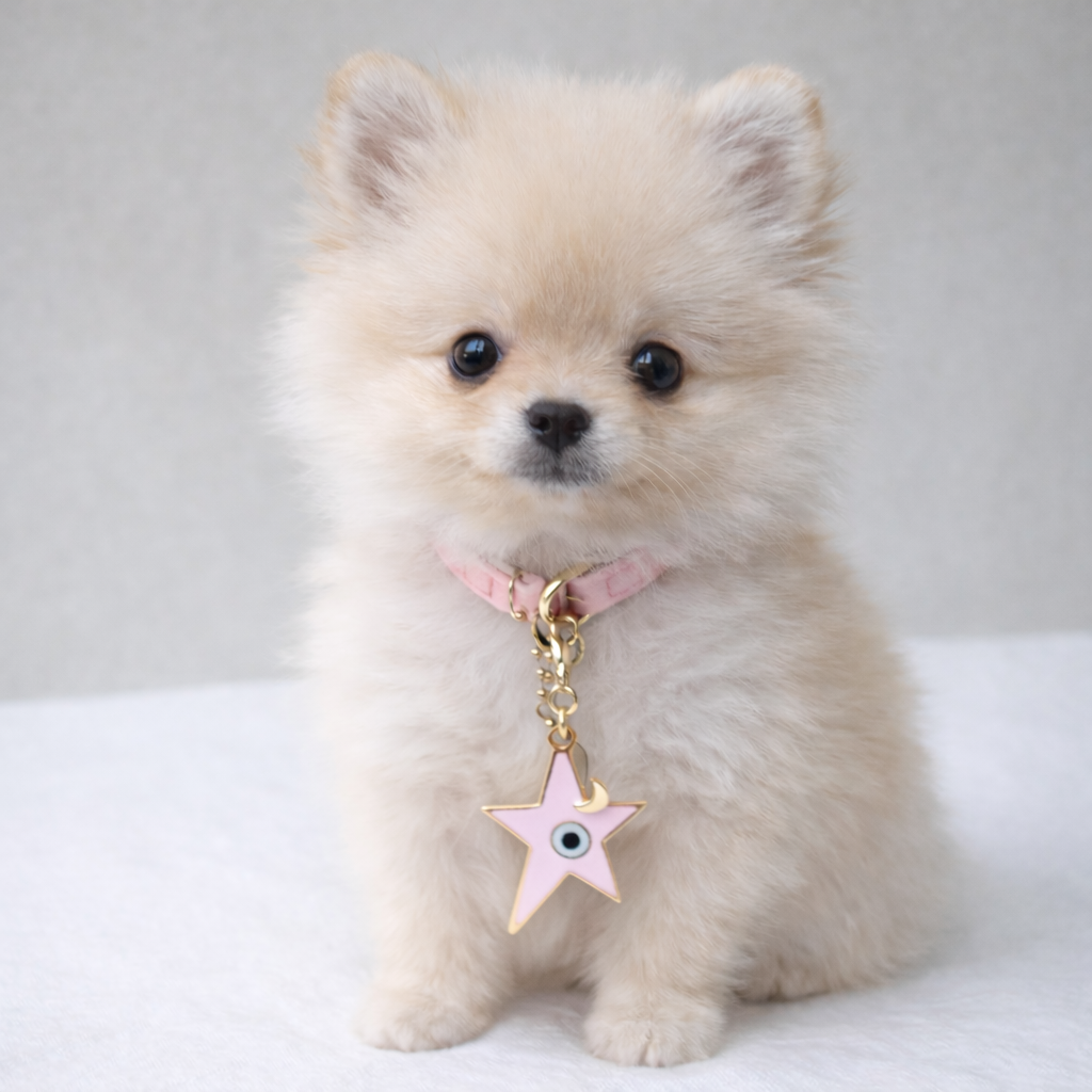 Pink Star Nazar Pet Charm