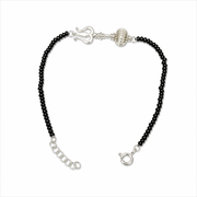 PRE - ORDER - WOMAN - Shivastra 92.5 Silver Bracelet with Black Onyx Beads