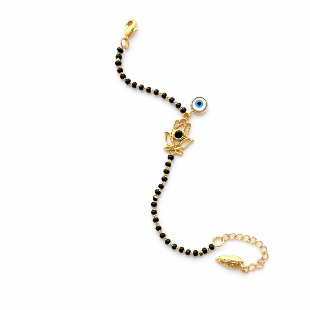 Hamsa Lotus EvilEye Bracelet
