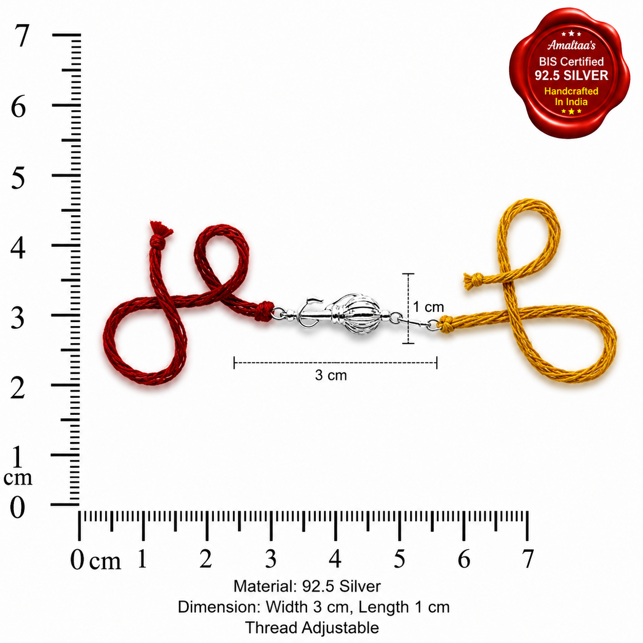 SILVER RAKHI - Vayuputra Gada 92.5 Silver