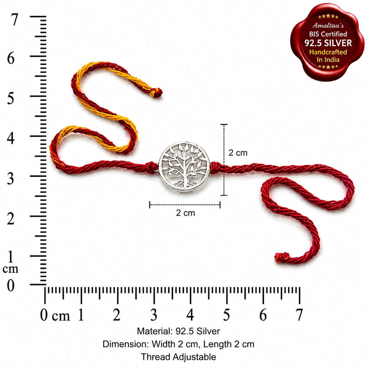 SILVER RAKHI - Tree Of Life 92.5 Silver