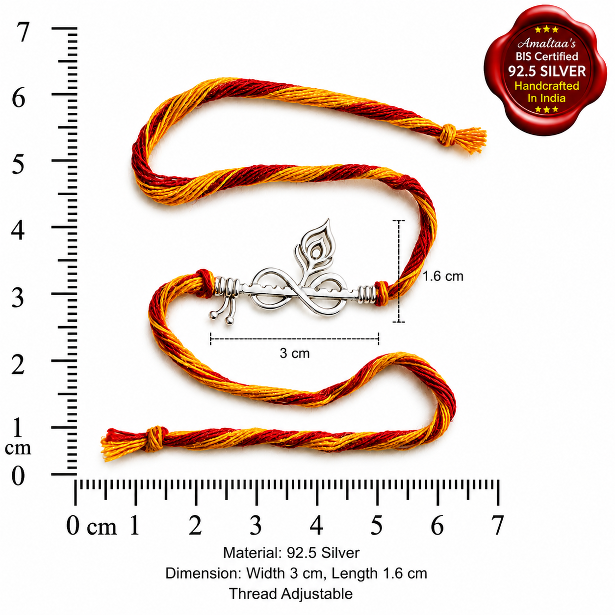 SILVER RAKHI – Forever Thakurji Love - 92.5 Silver