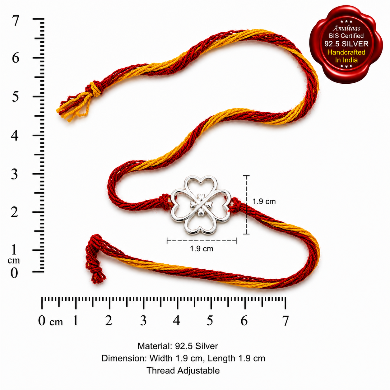 SILVER RAKHI  - Lucky Clover – 92.5 Silver