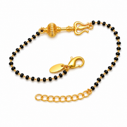 Women Shivastra 22k Gold-plated Brass Bracelet with Black Onyx