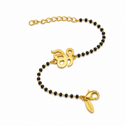 Women Raab Rakha 22k Gold-plated Brass Bracelet with Black Onyx