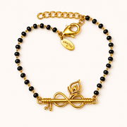 Women Forever Thakurji Love 22k Gold-plated Bracelet with Black Onyx