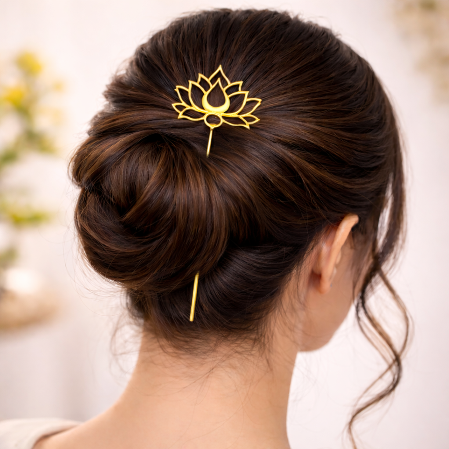 Lotus Bun Pin (Single Stick)