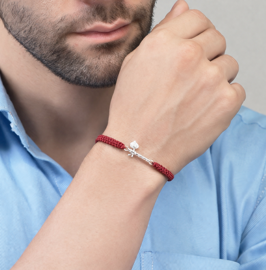 MEN - Thakur ji Bansuri 92.5 Silver Bracelet