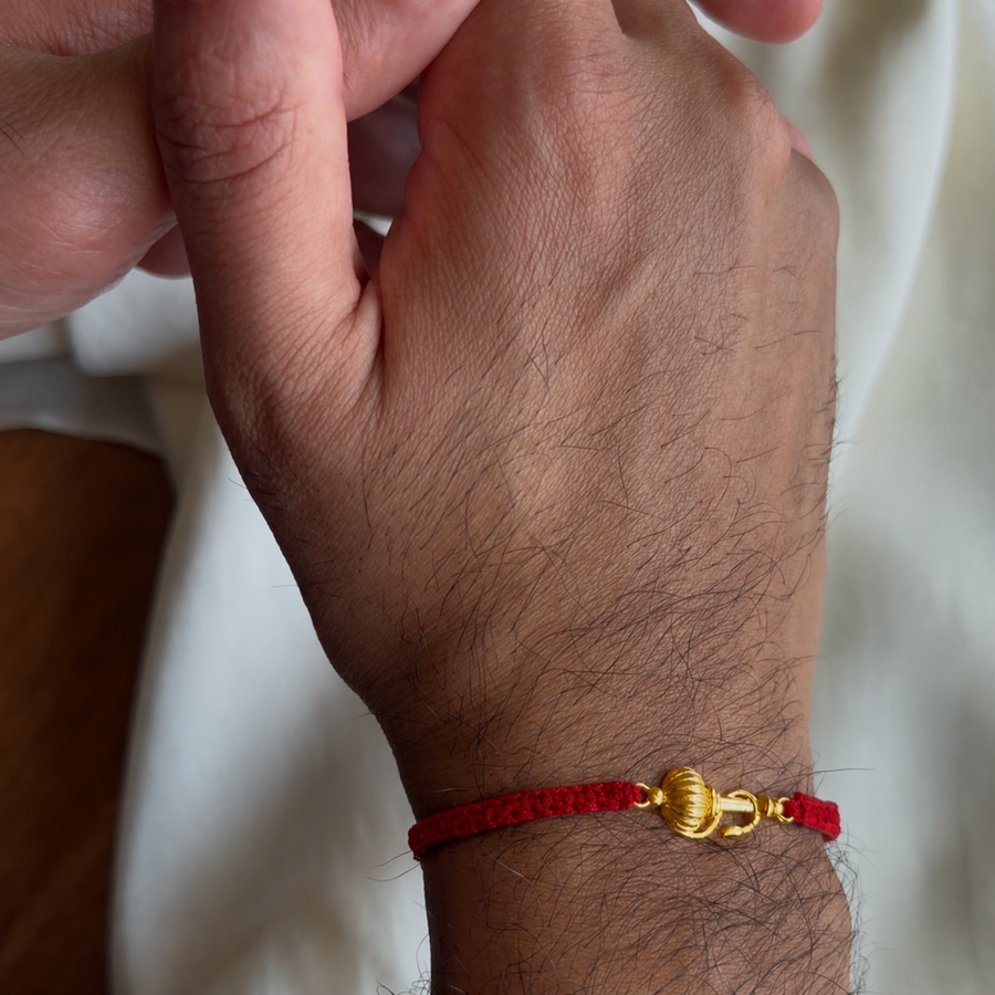 Vayuputra Gada Bracelet - Blessed 22k Gold-plated