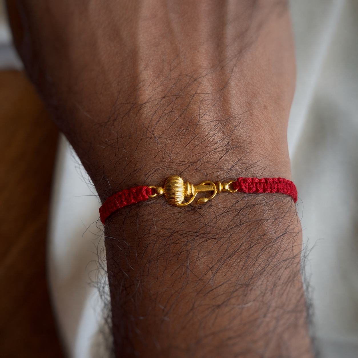 Vayuputra Gada Bracelet - Blessed 22k Gold-plated