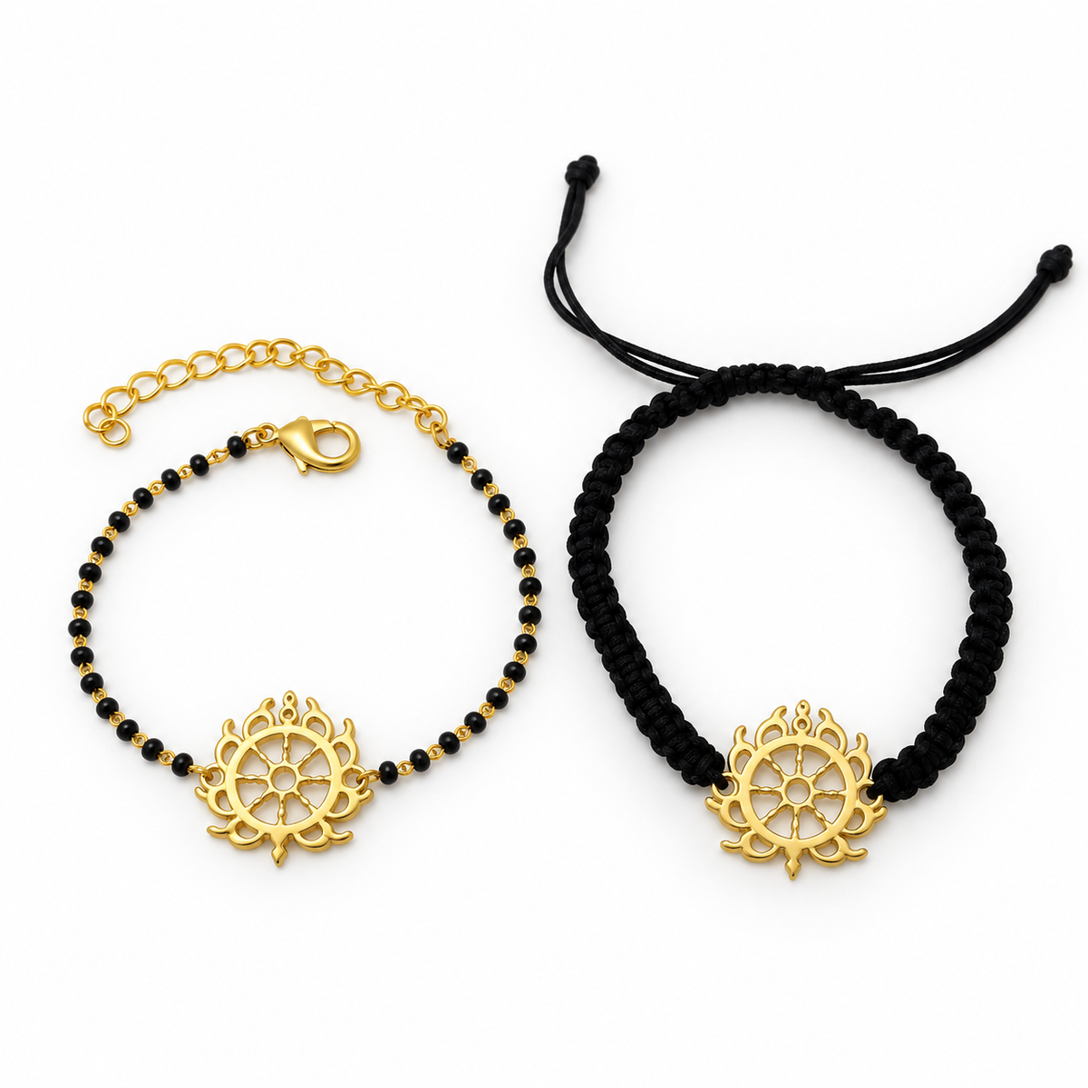Couple Sudarshan Chakra 22k Gold-plated Bracelet