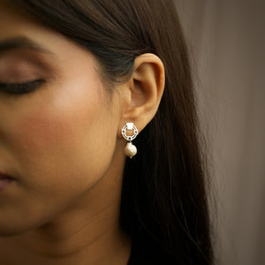 Pearl Dangle with 92.5 Silver Earrings