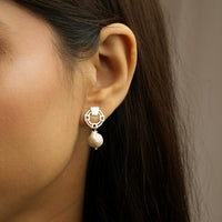 Pearl Dangle with 92.5 Silver Earrings