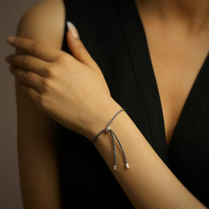 
            
                Load image into Gallery viewer, Classic Grey Thread Bracelet with Bolo Closure (Zodiac Charm Not Included)
            
        