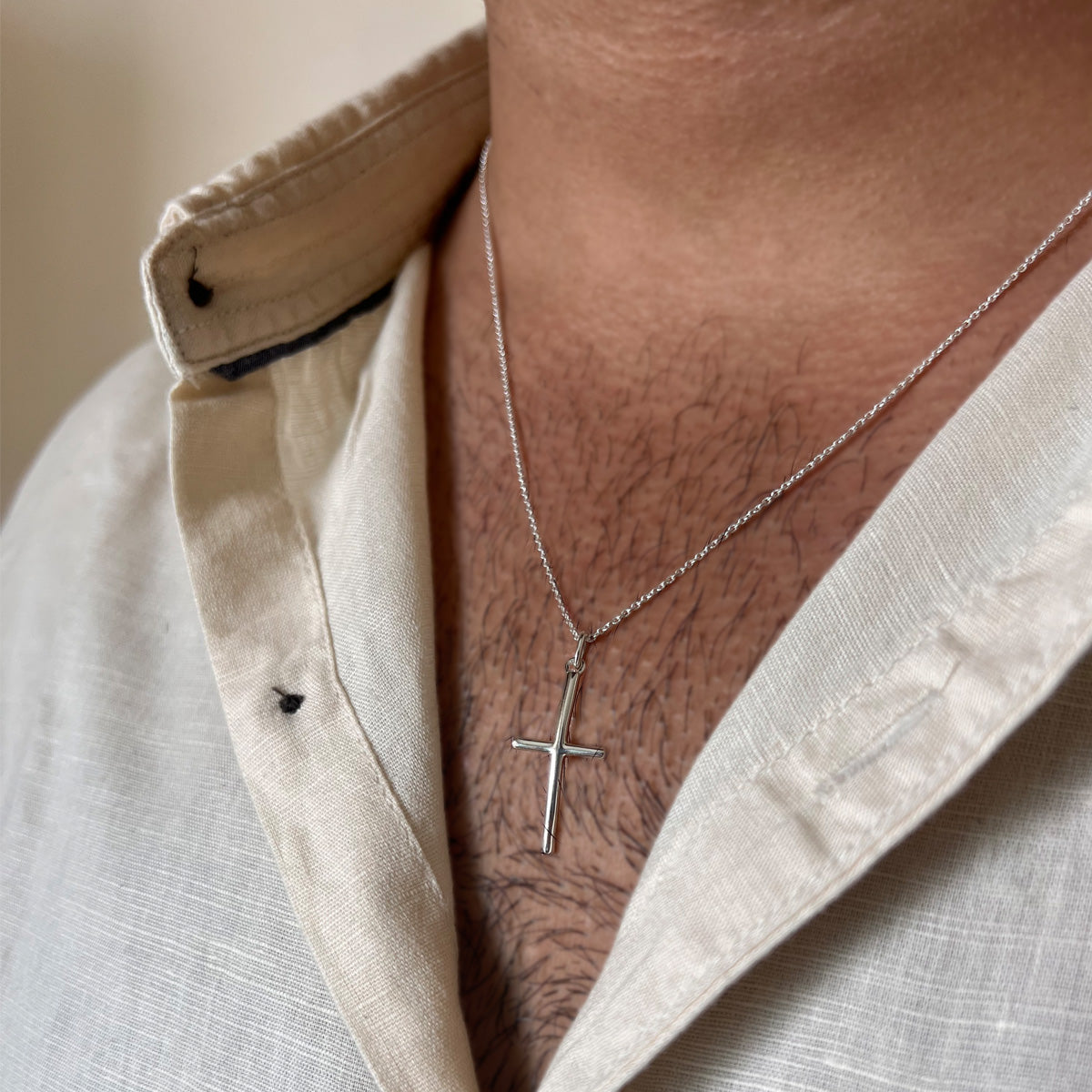 NECKLACE - Grateful Cross of Blessings 92.5 Silver Pendant and Chain