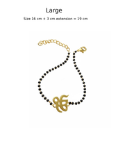 Women Raab Rakha 22k Gold-plated Brass Bracelet with Black Onyx