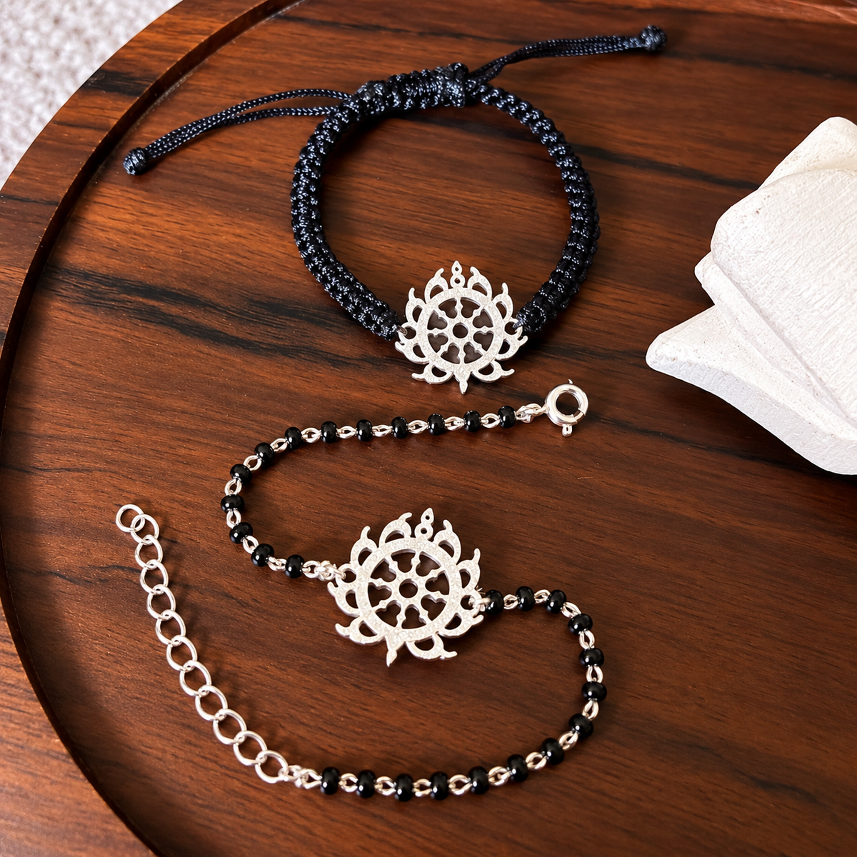 Couple Shubh Sudarshan Chakra - 92.5 Silver Bracelets