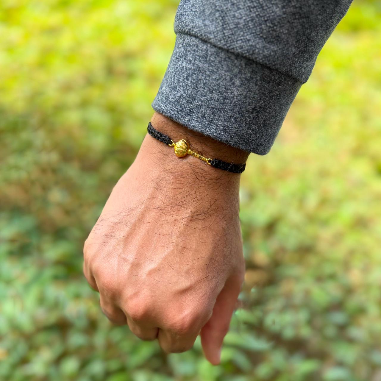 Bajrangbali Gada Bracelet - Blessed 22k Gold-plated