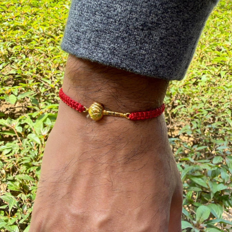 Bajrangbali Gada Bracelet - Blessed 22k Gold-plated