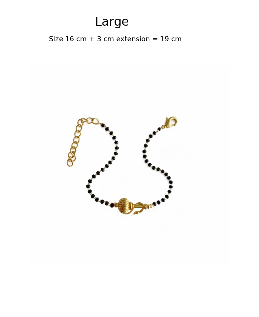 Women Vayuputra Gada 22k Gold-plated Brass Bracelet with Black Onyx