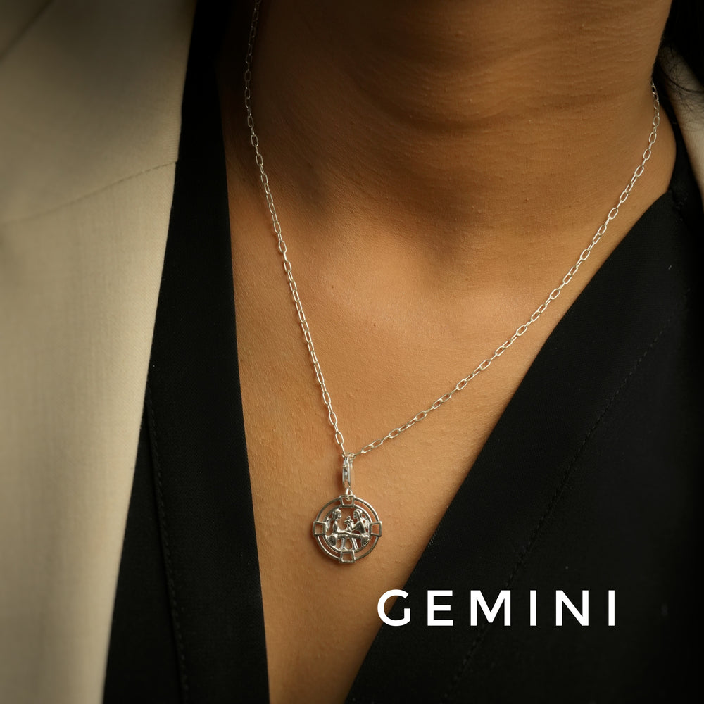 Gemini 92.5 Silver Chain Necklace PLUS Free Thread Bracelet