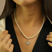 Gemini Pearl 92.5 Silver Necklace PLUS Free Thread Bracelet