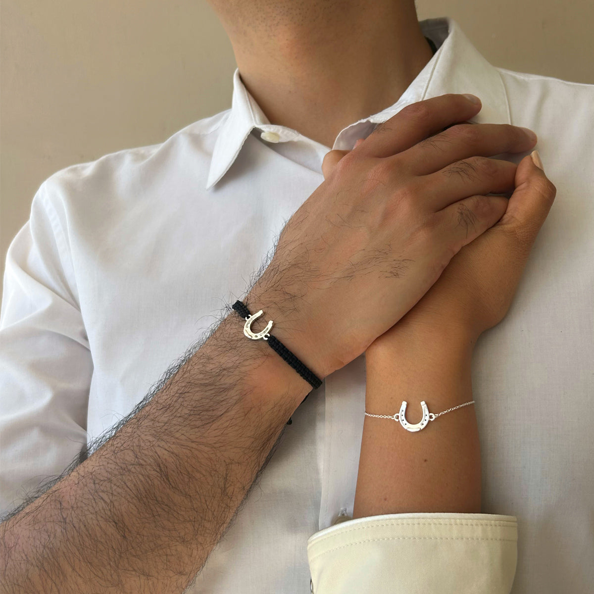 Couple - GoodVibes Horseshoe 92.5 Silver Bracelet