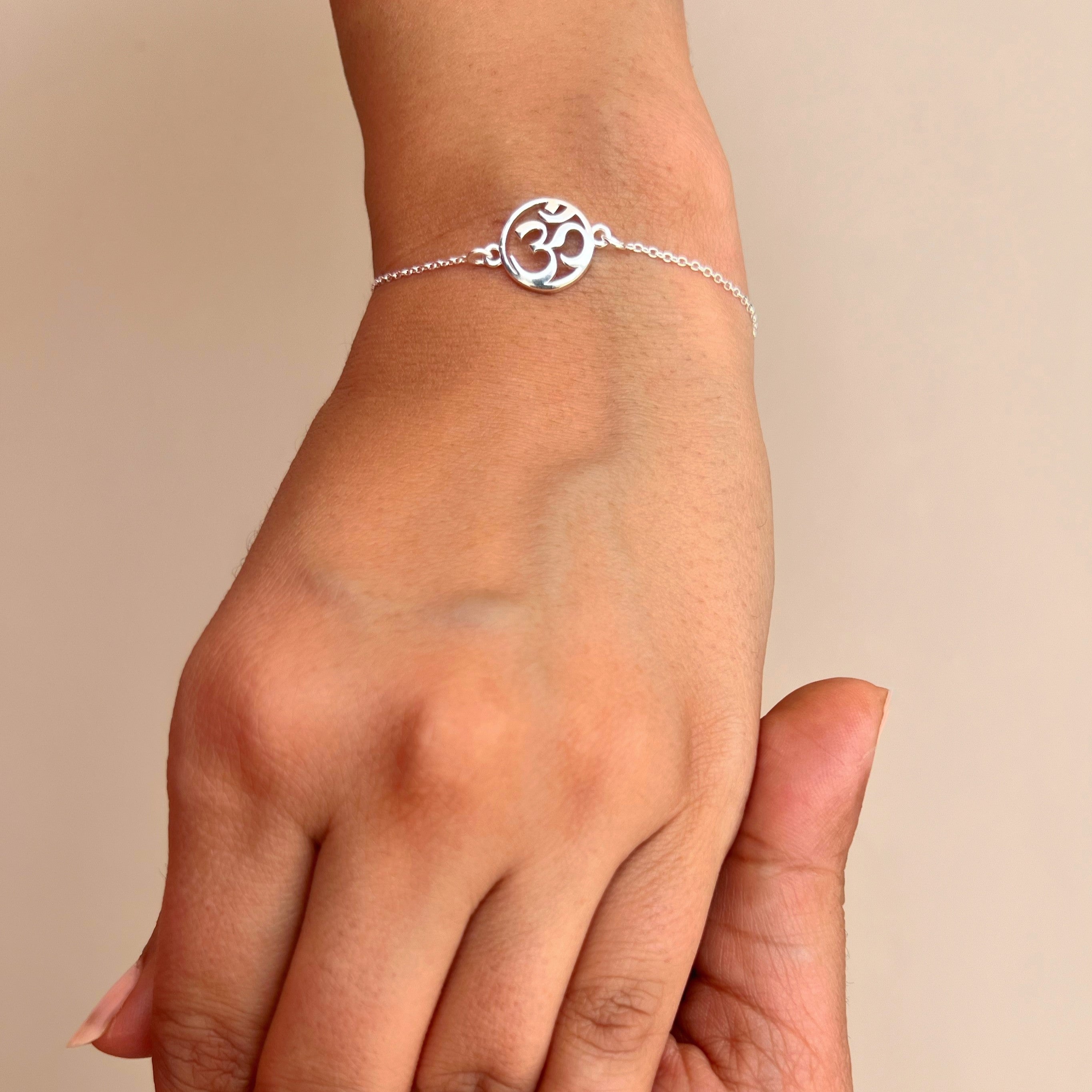 Bracelet with om symbol sales