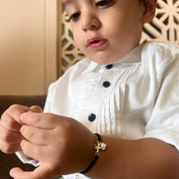 KIDS - (Single) Thakurji MorPankh 92.5 Silver Bracelet