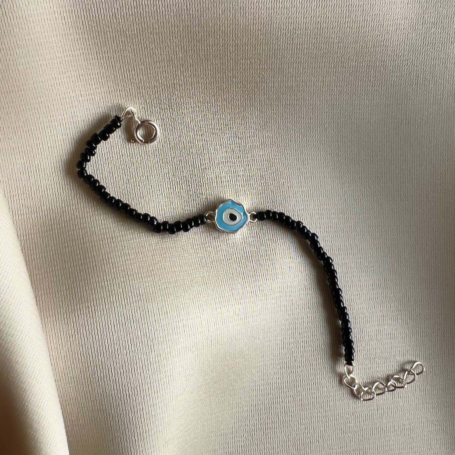 KIDS- (SINGLE) Evileye Cutiepie Enamel 92.5 Silver Bracelet