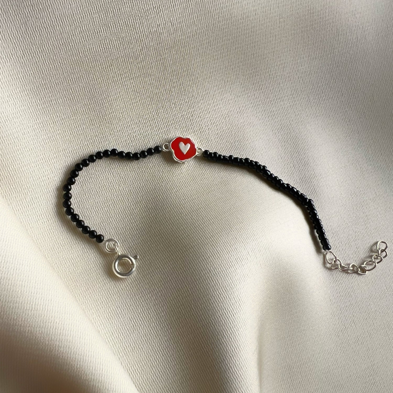 KIDS - (SINGLE) Red Cutie Pie Enamel 92.5 Silver Bracelet