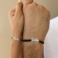 Couple - Sai Black Onyx Blessings 92.5 Silver Bracelets