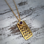 Amethyst Chevron Chic Necklace